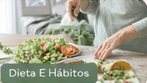 Categoria dieta e hábitos com preparo de salada